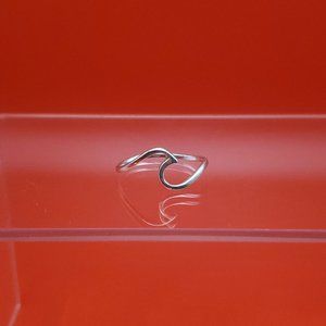 Size 9.75 925 Sterling Silver Large Beach Wave Ring